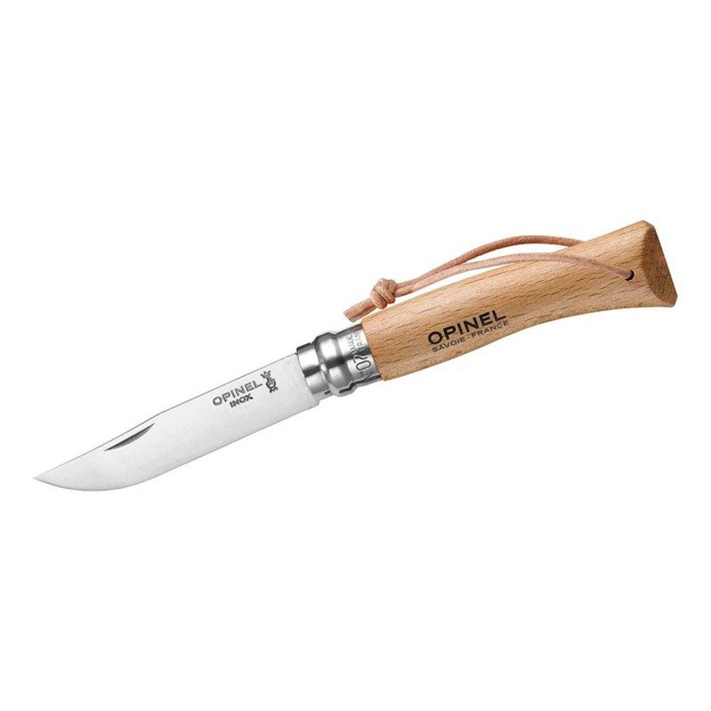 Opinel Taschenmesser Opinel No 07 COLORAMA, Buchenholz, Lederriemen