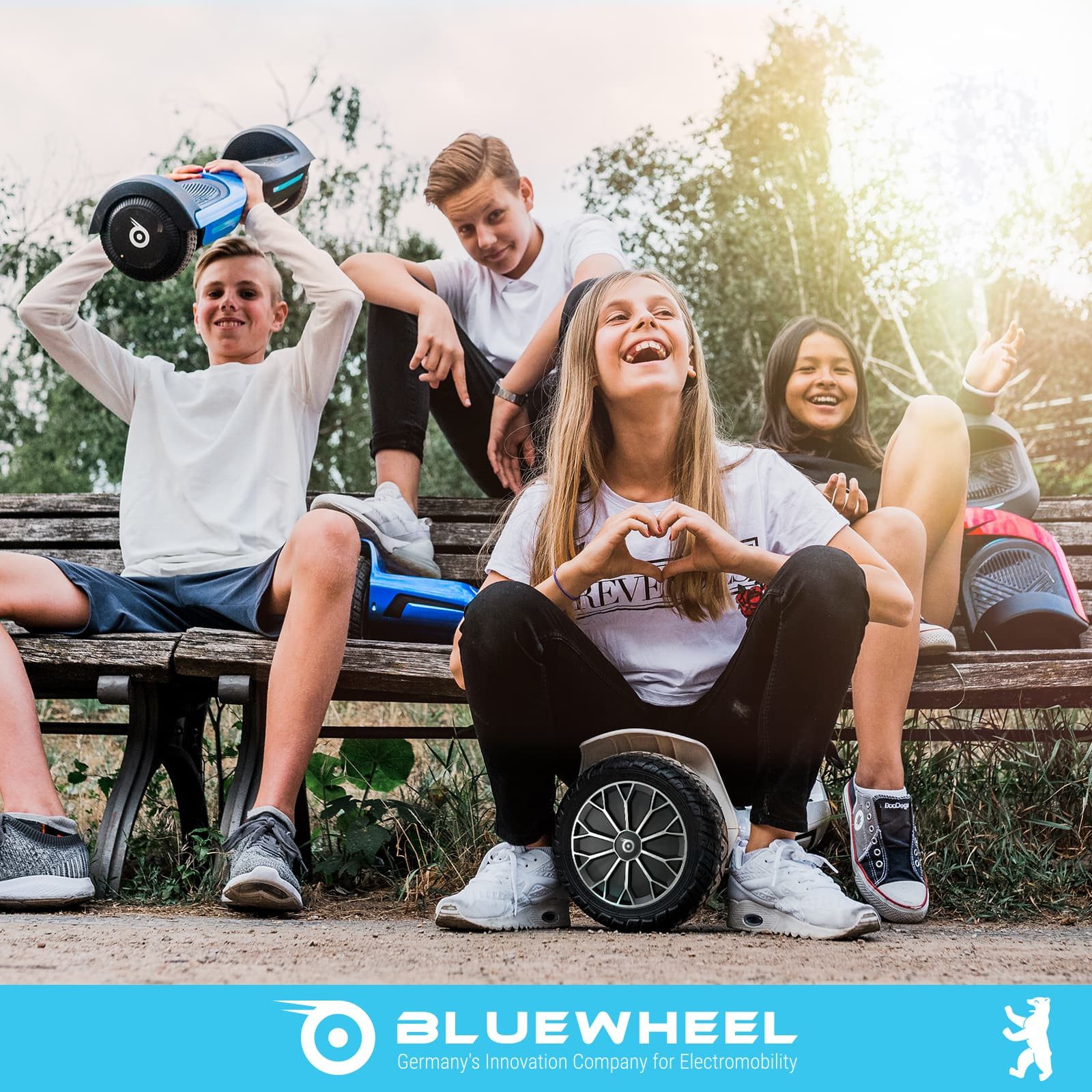 Bluewheel Electromobility Balance Scooter HX510, 15 km/h, 8.5" Vollgummireifen, LED-Scheinwerfer – Bild 4 von 5