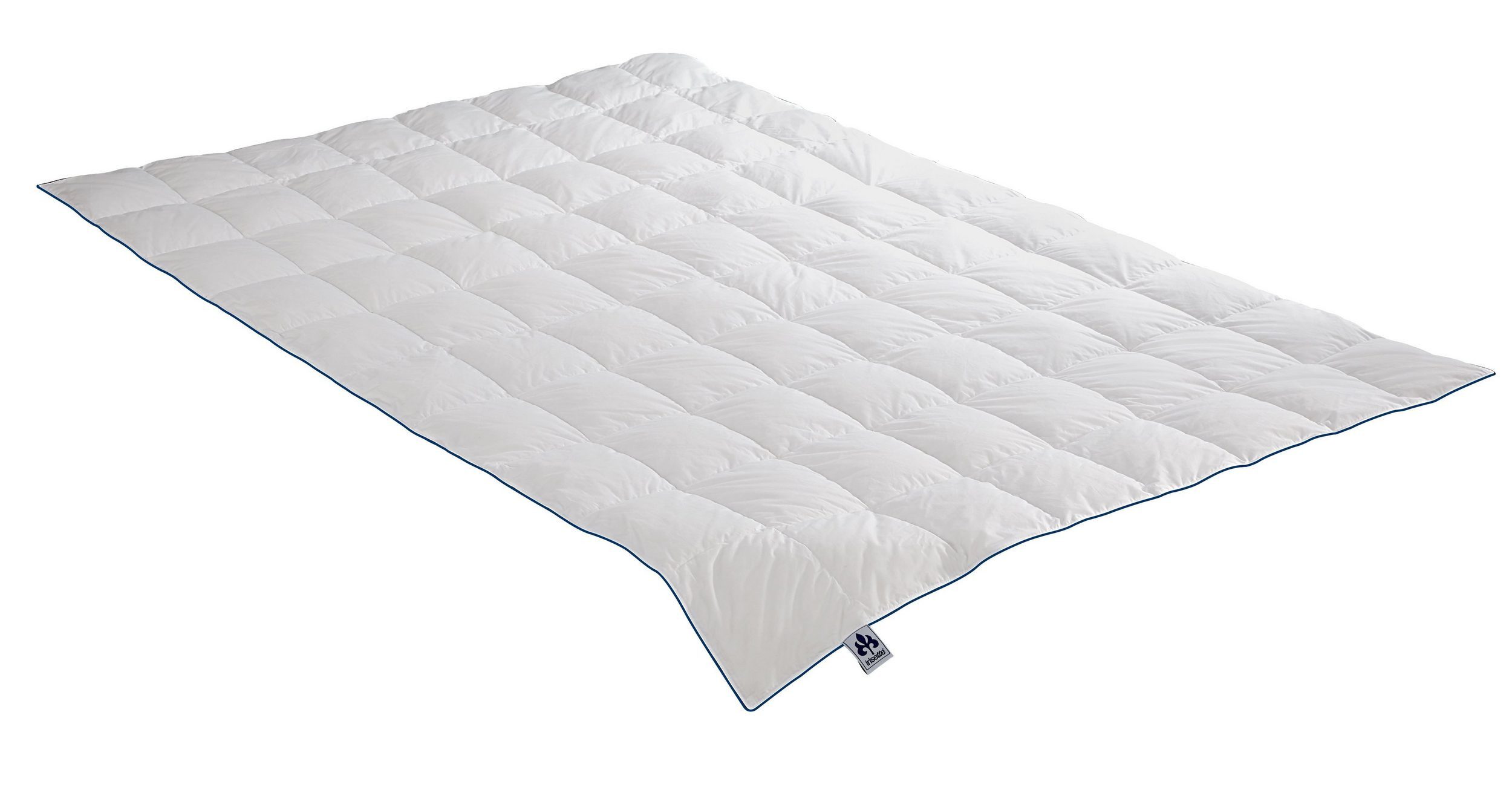 Irisette Daunenbettdecke Daunendecke Luna, Füllung: 100% Gänsedaunen, Bezug: mit peach-skin Ausrüstung, extraleichtes Sommersteppbett, Downpass und Nomite, Naturprodukt