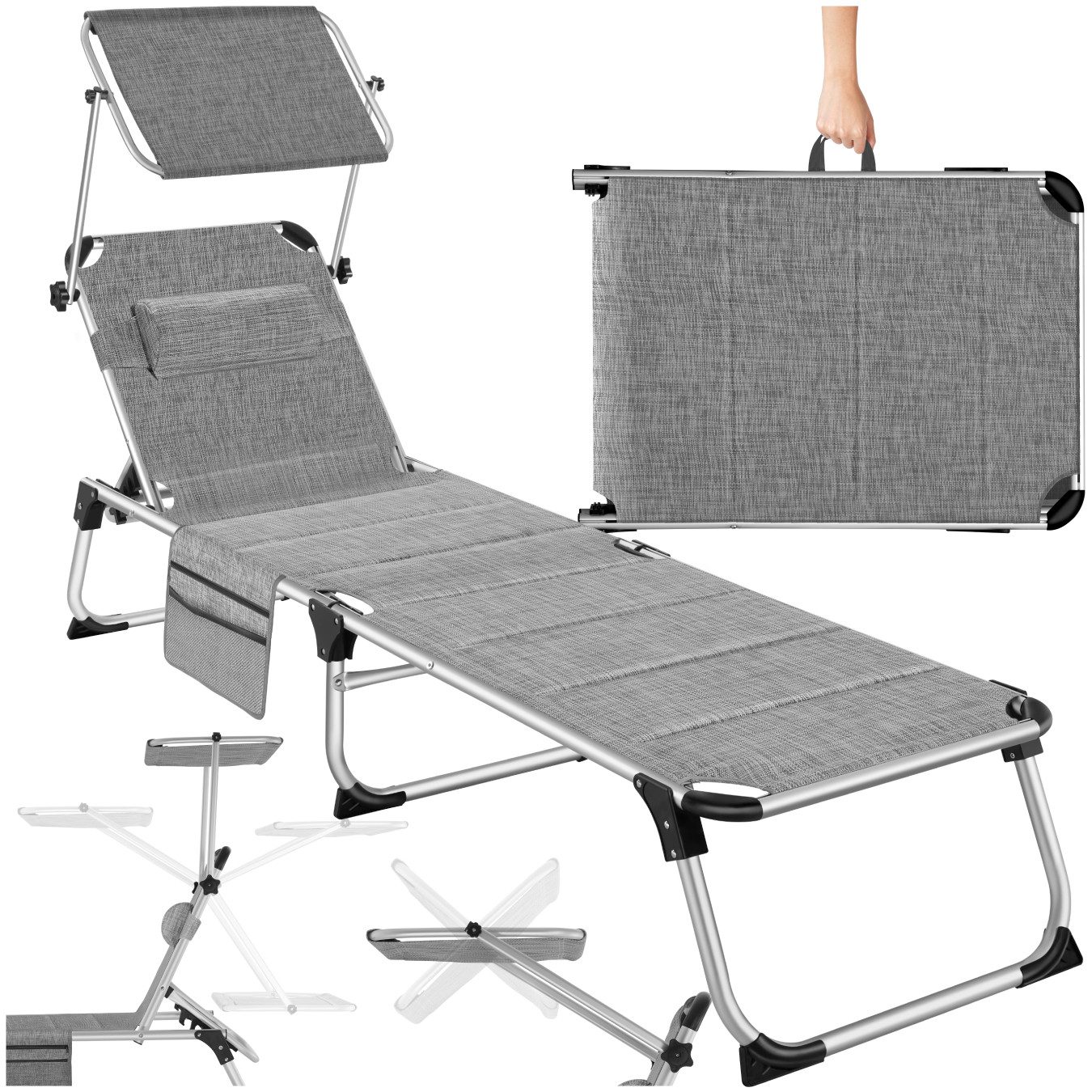 tectake Gartenliege Sonnenliege, 1 St., Sonnenliege günstig online kaufen