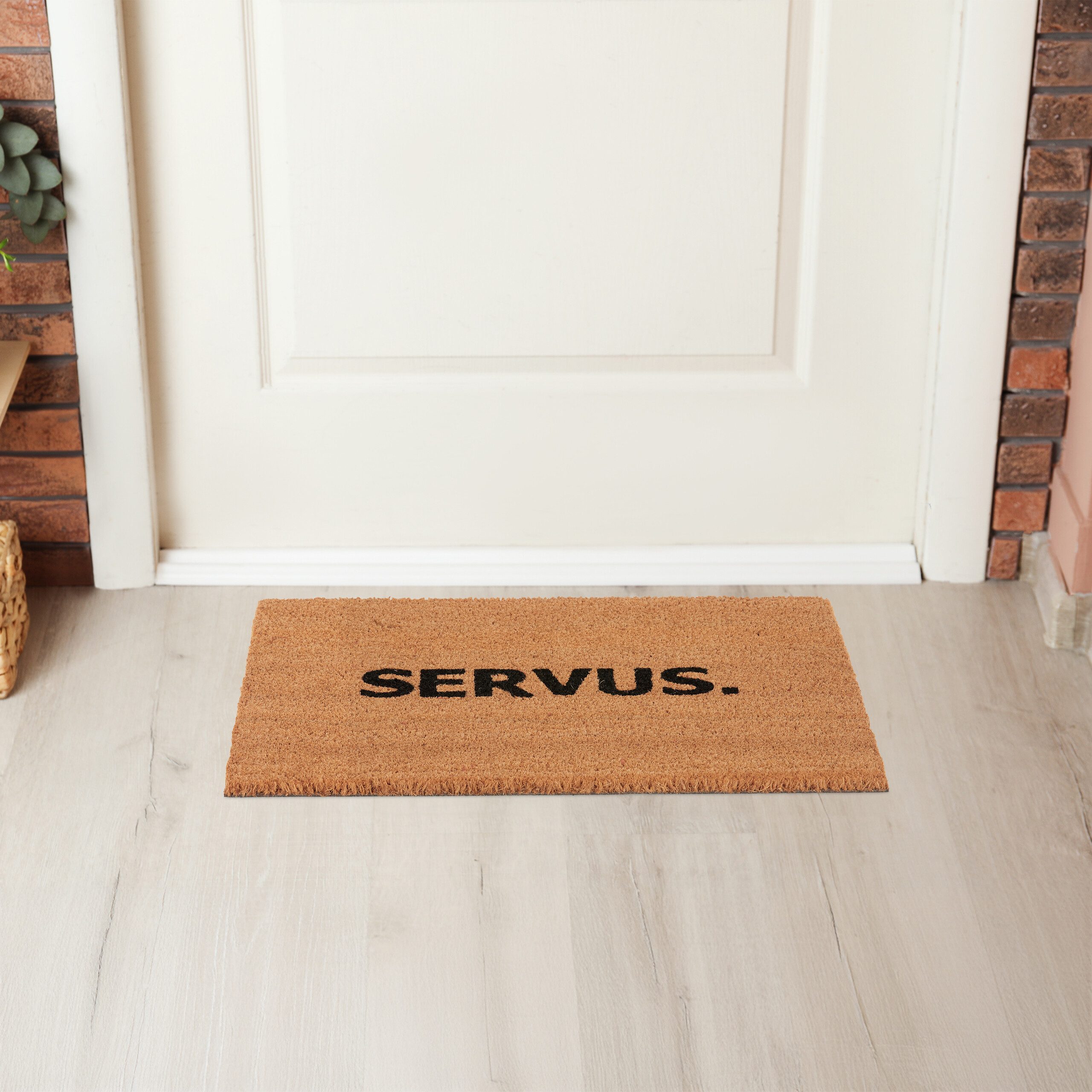 relaxdays Fußmatte Kokos Fußmatte Servus., rechteckig, Höhe: 15 mm günstig online kaufen