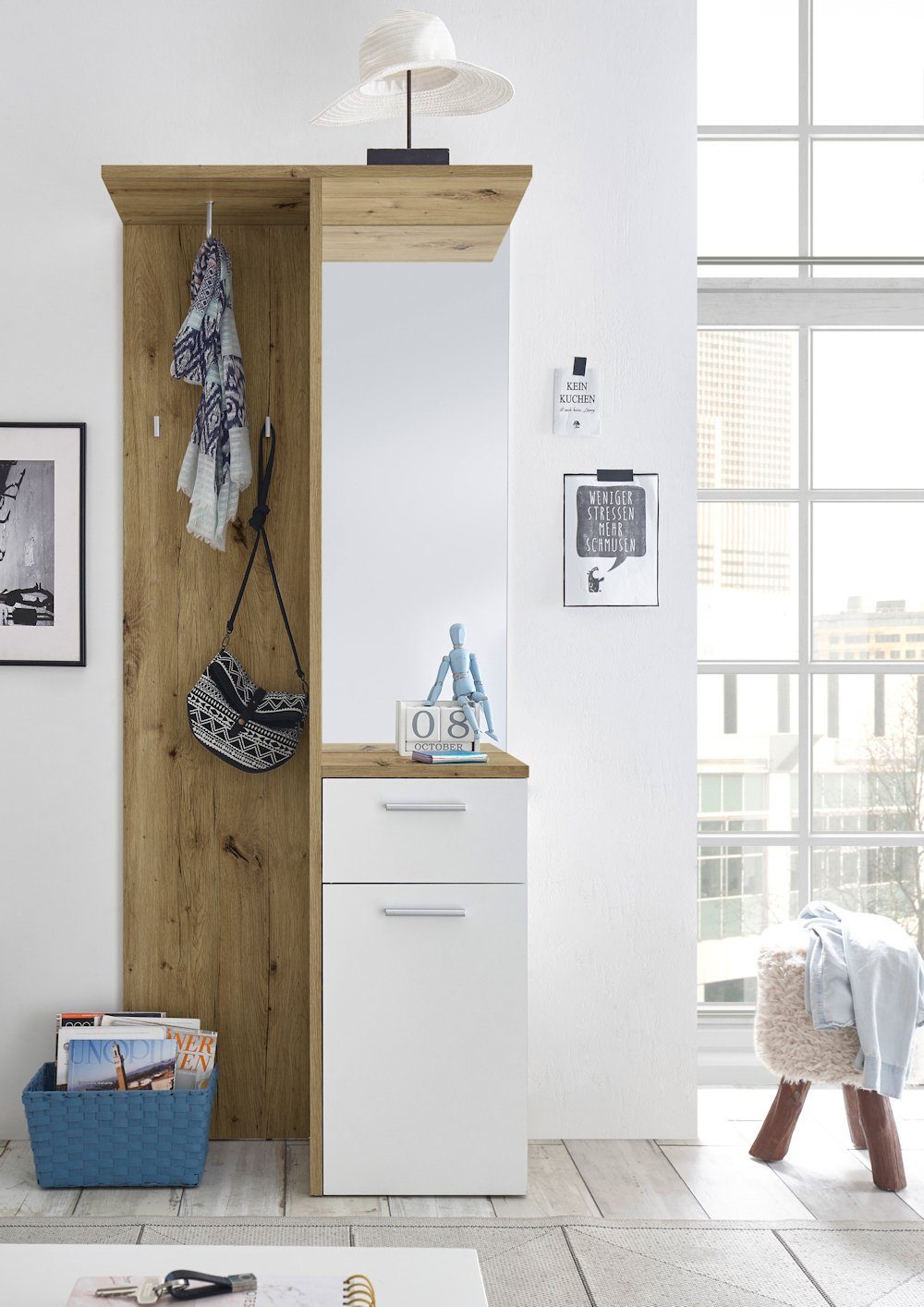 moebel-dich-auf Kompaktgarderobe »MALIBU« mit Spiegel online kaufen | OTTO