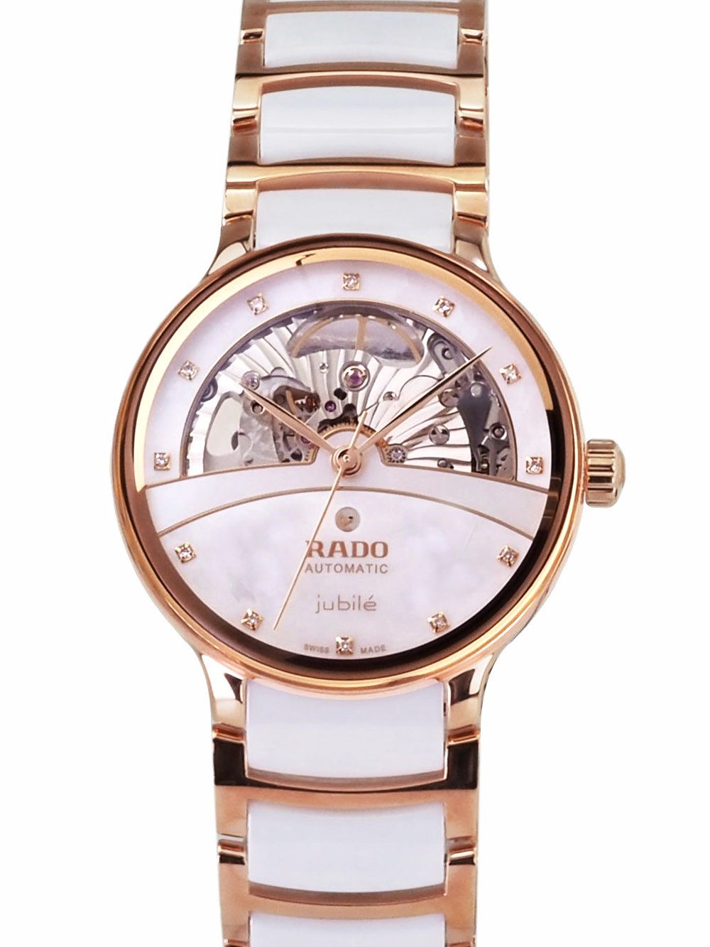 Rado Automatikuhr Damen Uhr R30029922 Centrix Open Heart Swiss Made Ø 35 mm, 80 Std. Gangreserve
