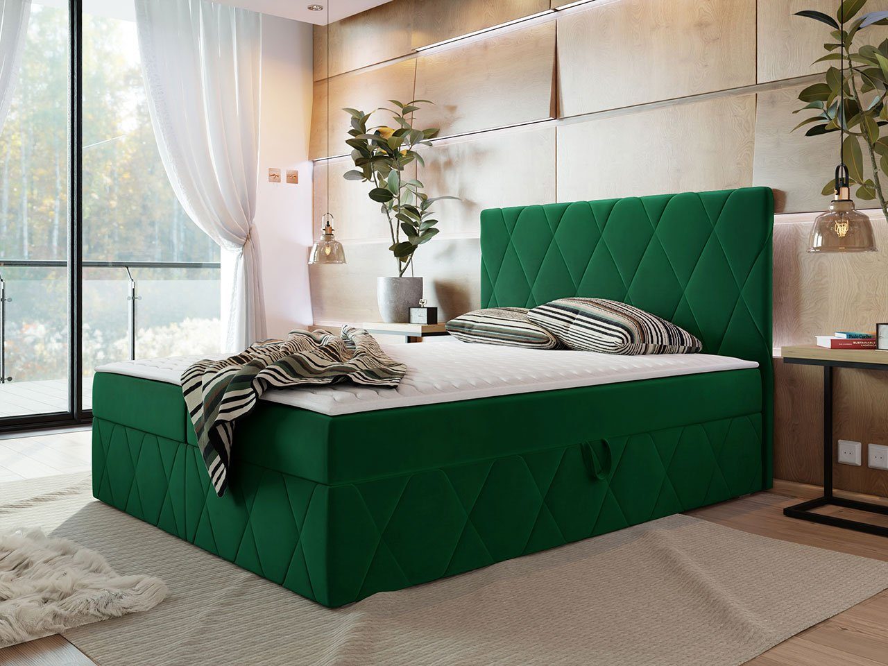 MIRJAN24 Boxspringbett Simoti (mit Hauptmatratze, Topper), günstig online kaufen