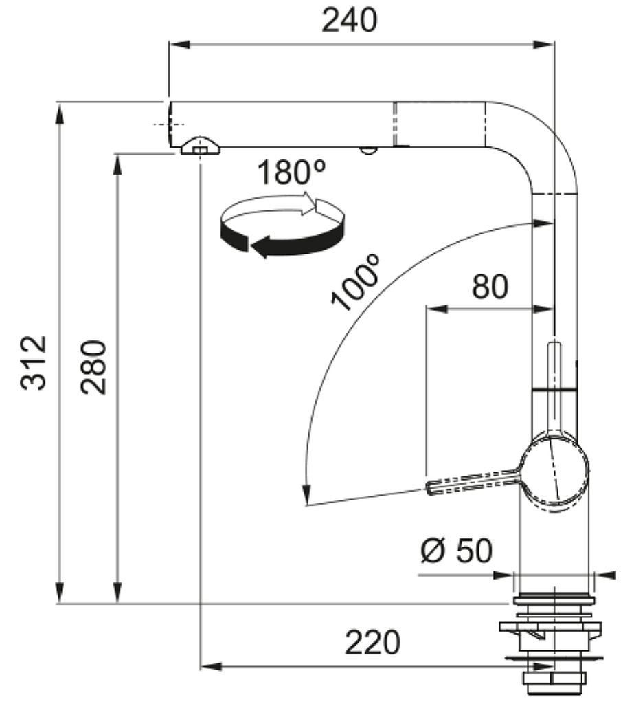 FRANKE Küchenarmatur Hochdruck Weiß Matt mit Auszugsbrause 115.0653.383
