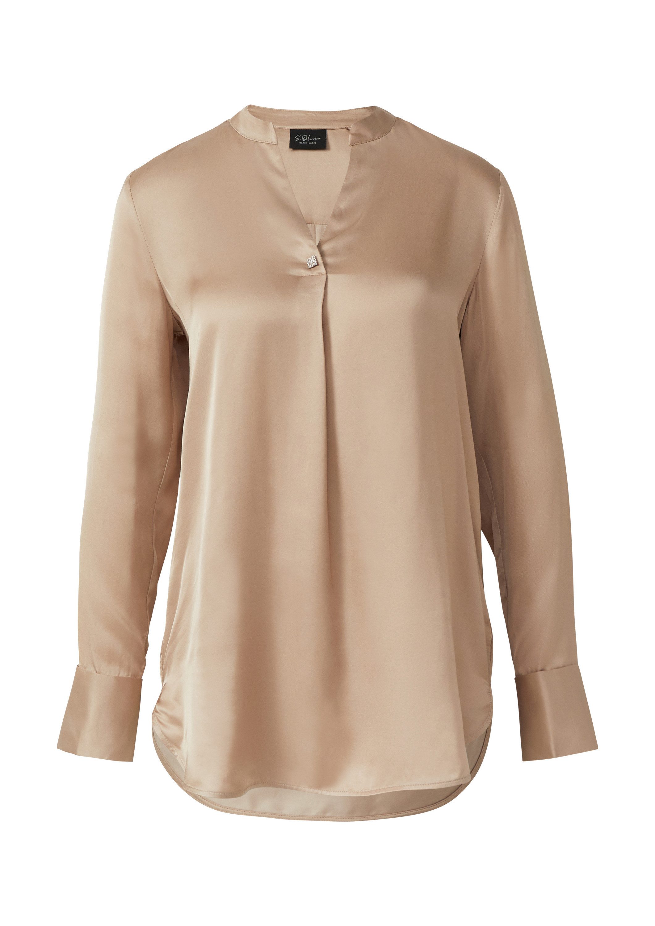 s.Oliver Langarmbluse Bluse Elegante Satin-Bluse mit günstig online kaufen