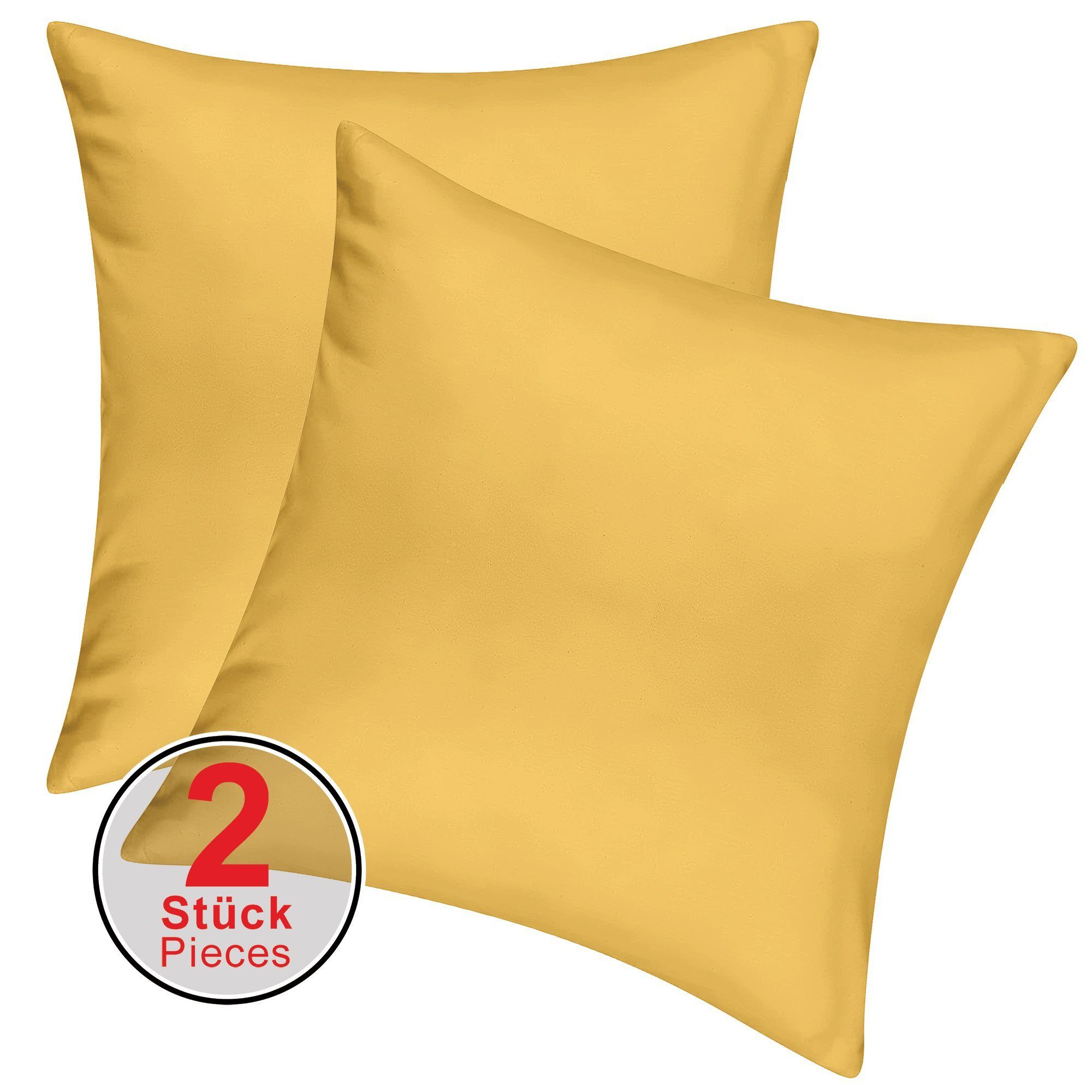 Pataya Kissenbezug 100% Baumwolle, weiche Kopfkissenbezug, Kissenhülle, Kissenbezüge, (2 Stück), Weich und Atmungsaktiv, Jersey, 140 g/m² – Bild 2 von 5