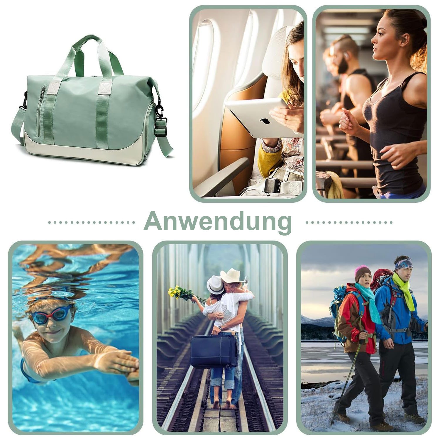 MODFU Reisetasche Sporttasche Handgepäcktasche Trainingstasche Handtasche günstig online kaufen