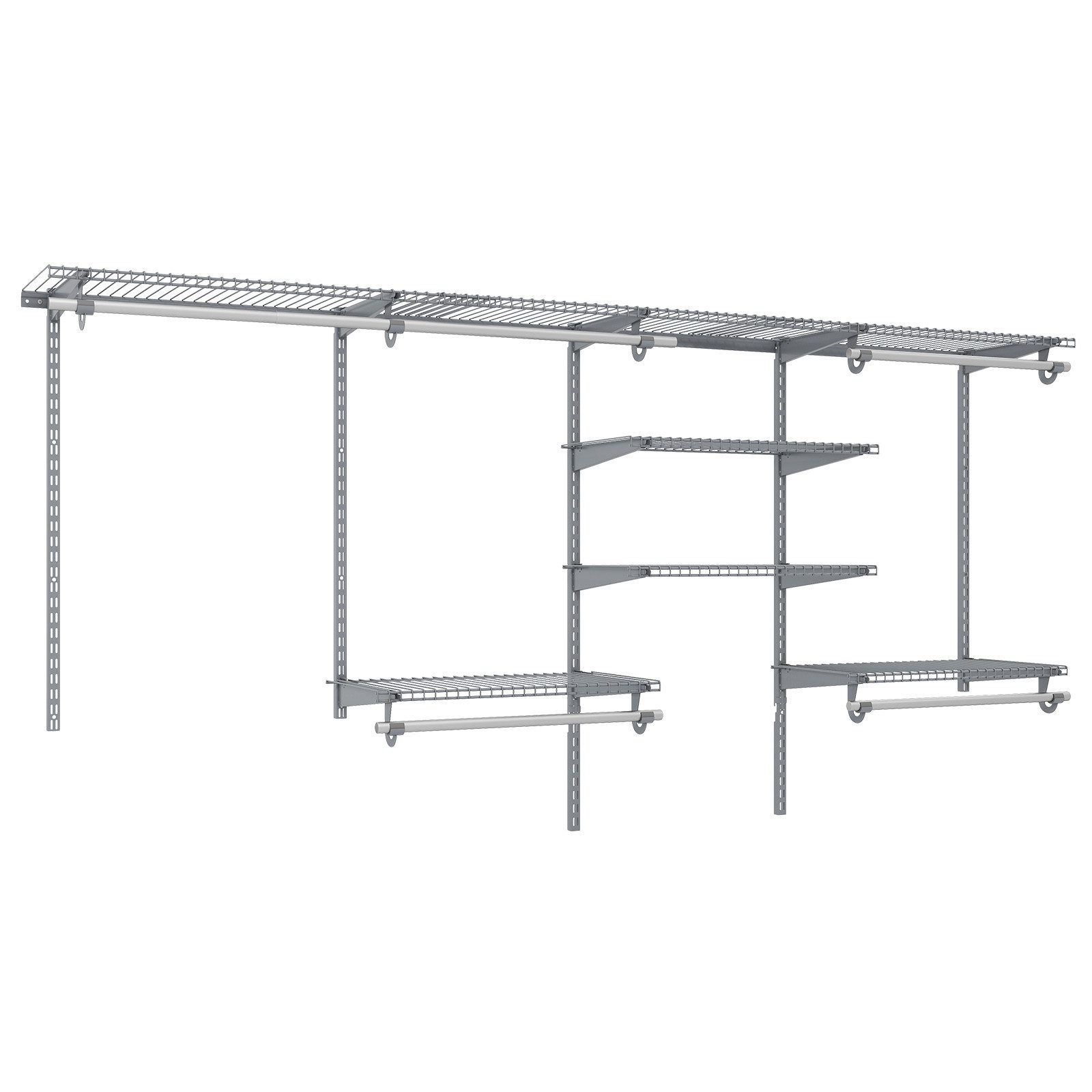 KOMFOTTEU Wandgarderobe, Kleiderstangen Wandgarderobe, 122-244 cm günstig online kaufen