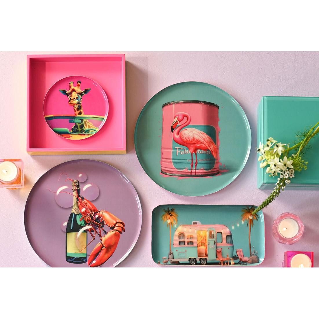 Giftcompany Tablett Dekotablett Love Trays Glitzer Dackel (17,7cm)