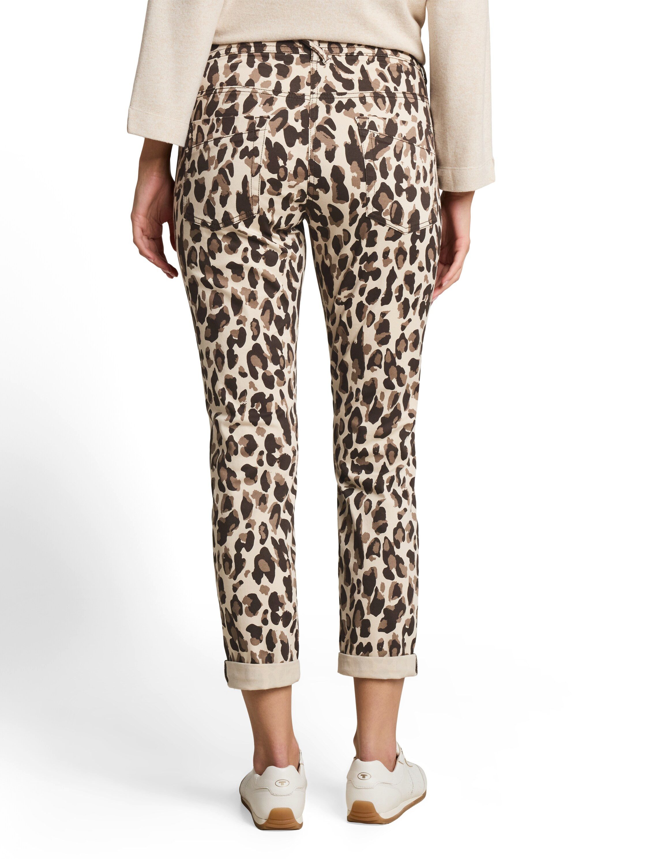 TOM TAILOR 7/8-Hose TOM TAILOR Tapered mit Bindeband am Bündchen