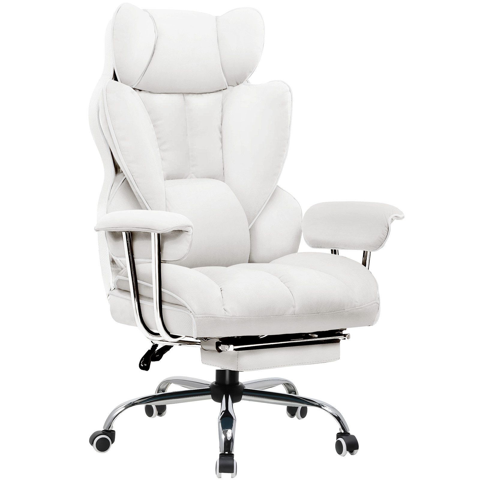 GTPLAYER Gaming-Stuhl Gaming Stuhl, Gamer Stuhl, Ergonomischer Bürostuhl Stoffoberfläche (Packung), Schreibtischstuhl Chefsessel mit Fußstütze höhenverstellbar kunstleder