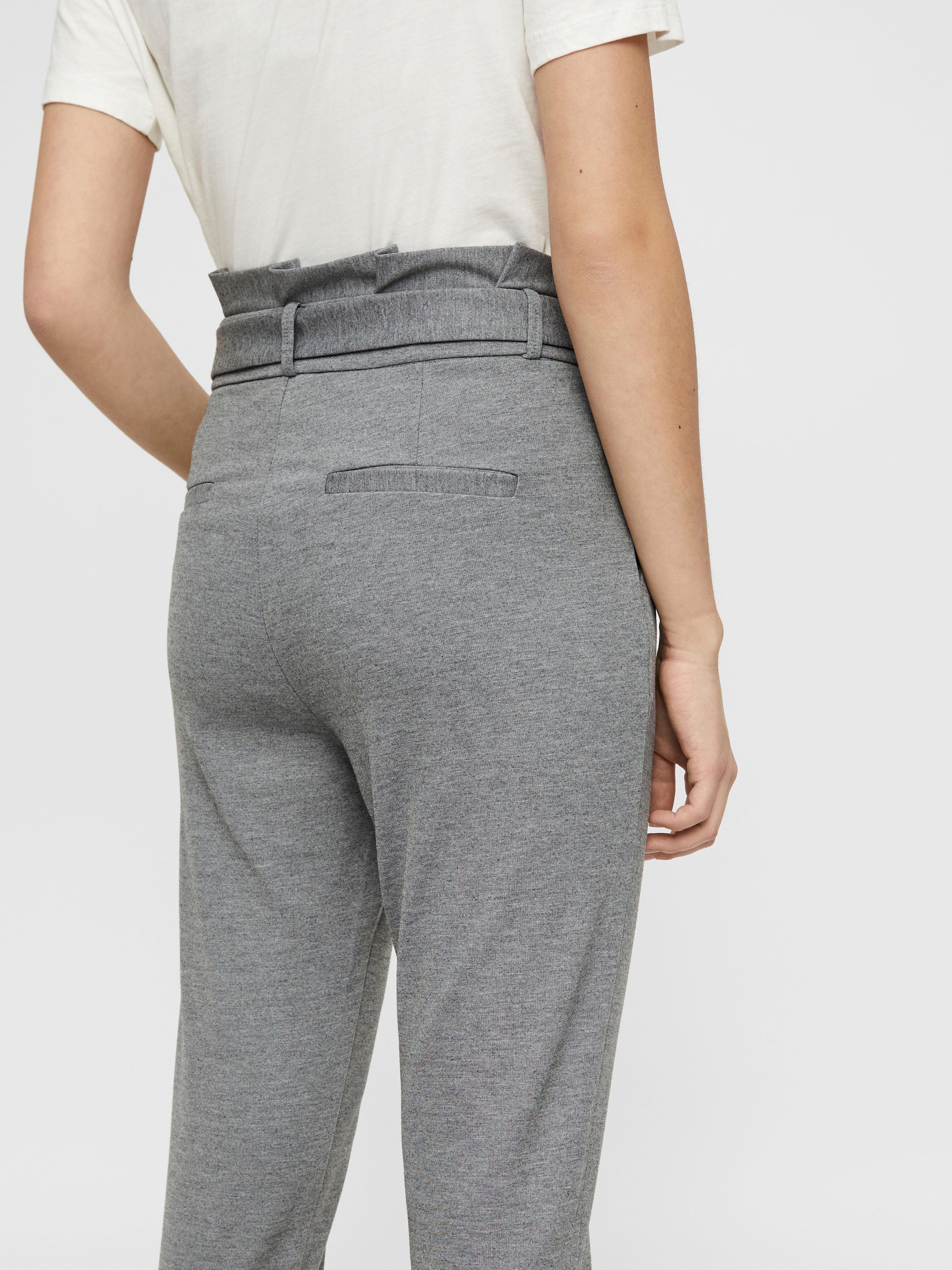 VMEVA Vero Moda melange Jogger medium PAPERBAG Pants grey