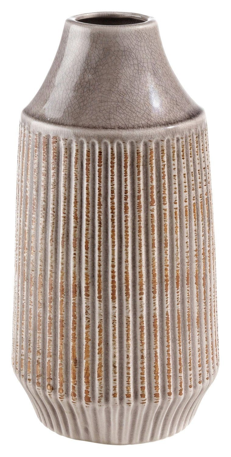 casa NOVA Dekovase Vase MIRA, Grau, Ø 13 cm (1 St)