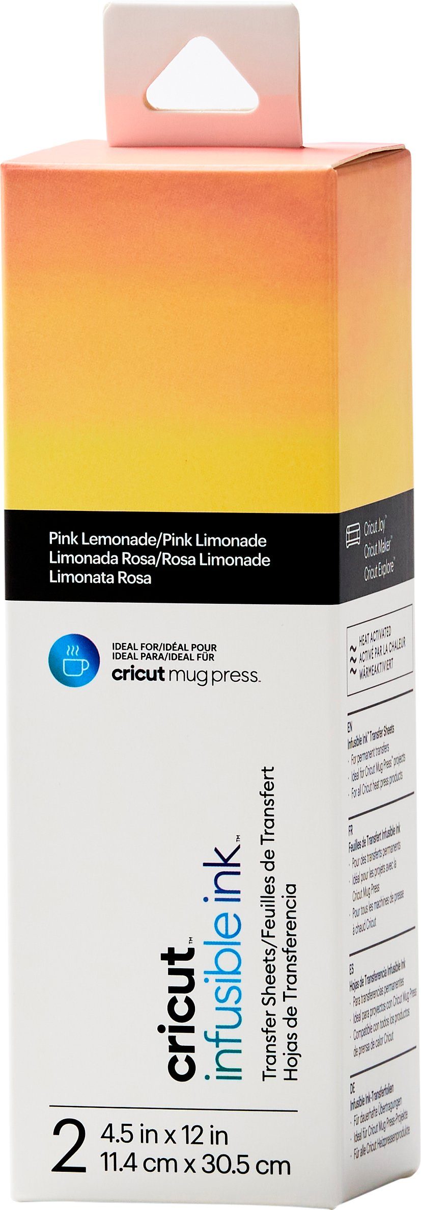 Cricut Dekorationsfolie Transferbogen Infusible Ink, 30,5 cm 11,4 cm 2 Stück