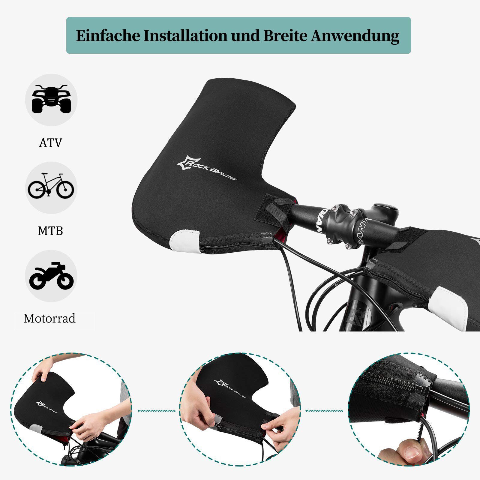 ROCKBROS Fahrradhandschuhe Lenkerstulpen, Handschuhe für Fahrrad günstig online kaufen