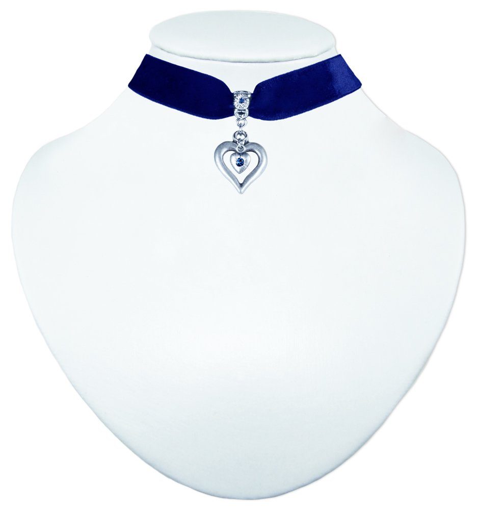 LUISIA® Collier Samt Kropfband Herz in günstig online kaufen