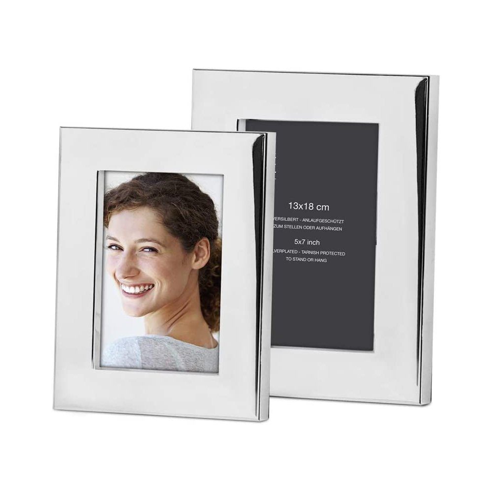 Brillibrum Bilderrahmen Bilderrahmen Silber 10x15 cm Fotorahmen versilbert Rahmen