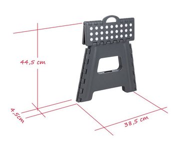 KS-Direkt Klapptritt Klapptritt H30,5cm Trittstufe Klapphocker Küchenhocker Camping 150kg, Platzsparend