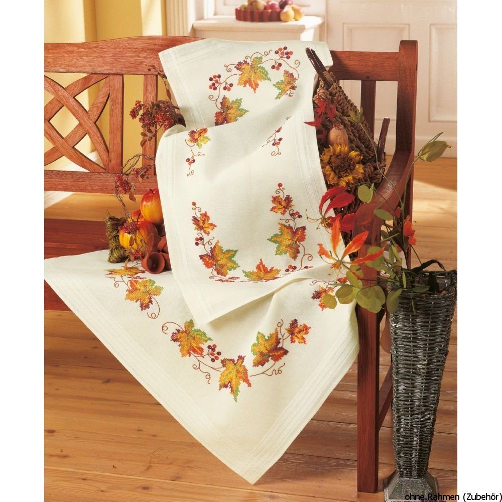 Vervaco Kreativset Vervaco Tischdecke "Herbst", (embroidery günstig online kaufen