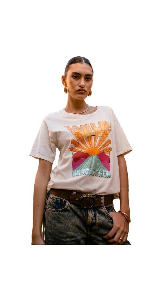 Freeman T. Porter Kurzarmshirt Suria Suncatcher T-Shirt Damen - T-Shirt Damen - Bedrucktes Kurzarmshi