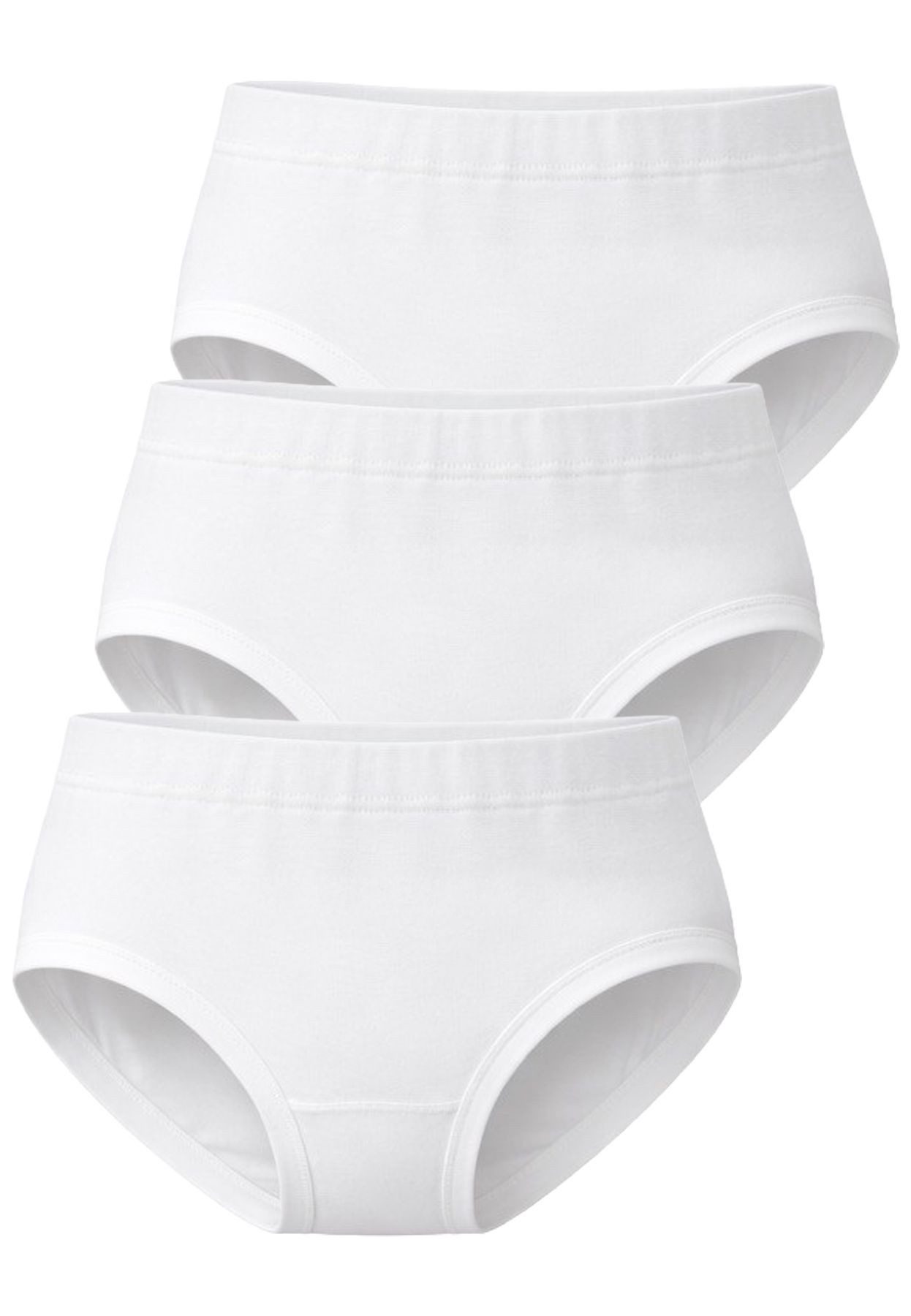 HAASIS Bodywear 1919 Midislip Damen Slips 66300632-40 (Packung, 3-St., 3er Pack) hochwertige Damen Hüftslips in optimaler Passform