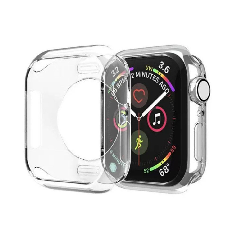 Hurtel Schutzhülle Uhrenschutz Displayschutz Watch Spar-Set, 1-tlg., 41 mm transparent, TPU transparent, erhöhte Kanten, präzise Aussparungen