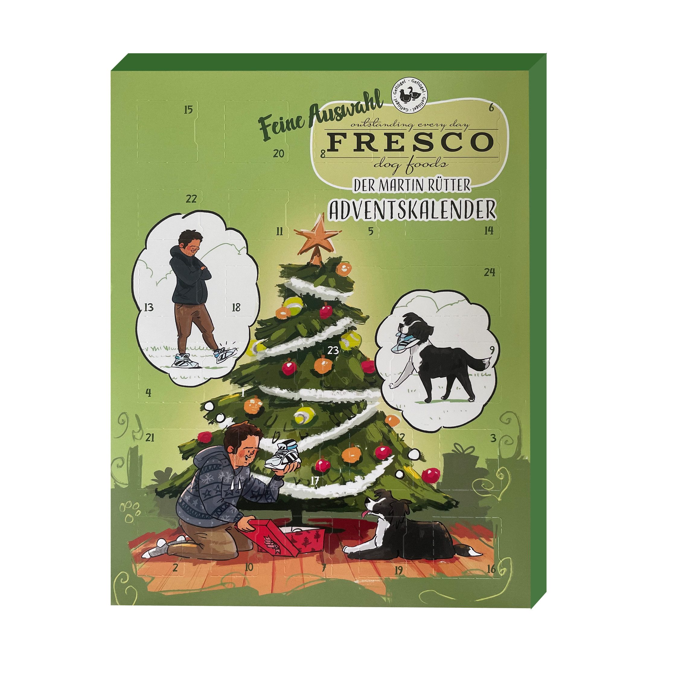 Fresco Dog Hunde-Adventskalender Martin Rütter Adventskalender 2026 für Hunde (Packung), Getreidefrei, viele Sorten & hoher Fleischanteil