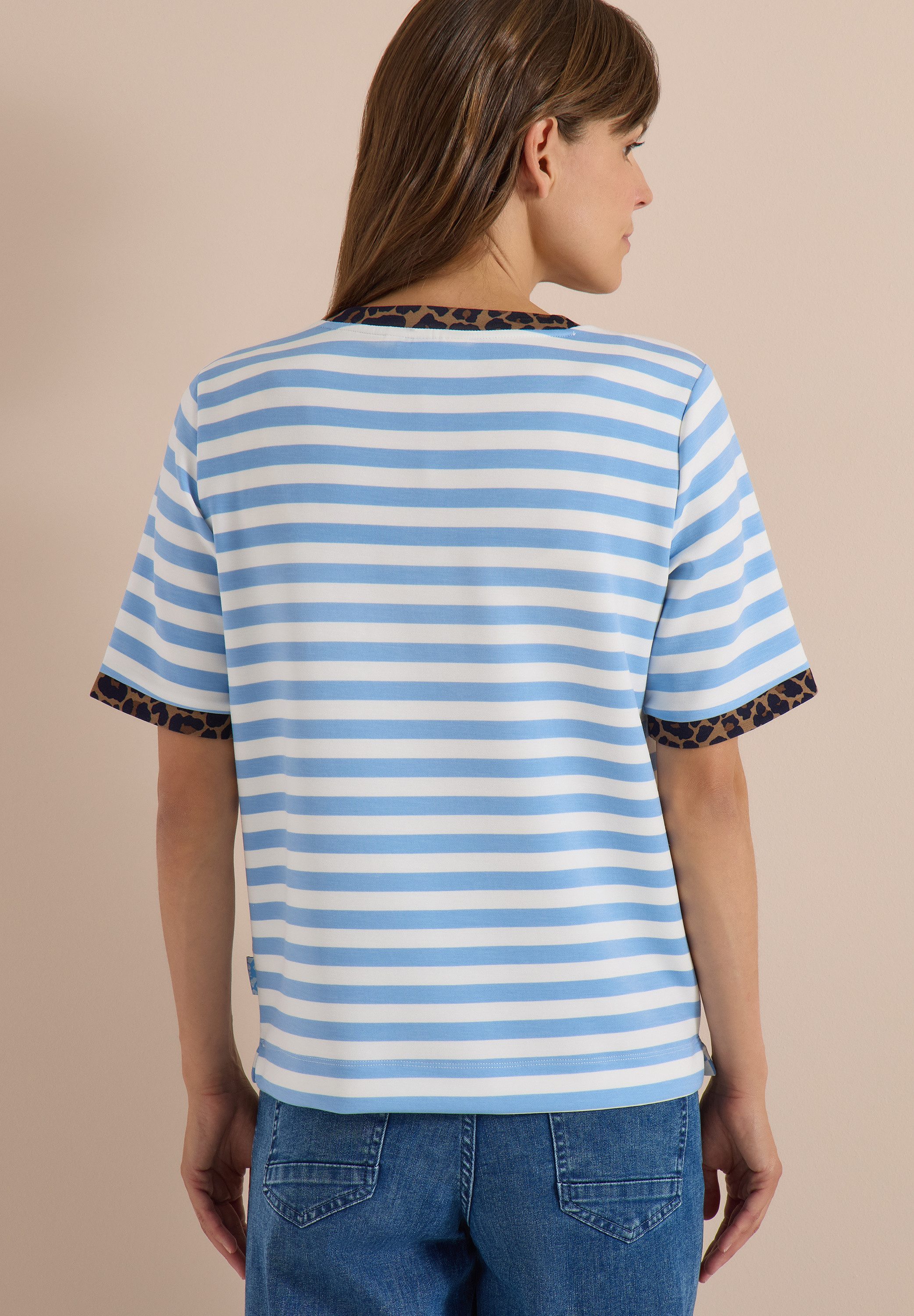 CECIL T-Shirt mit Animal-Print Details, Softer Viskosemix, Rundhals – Bild 2 von 5