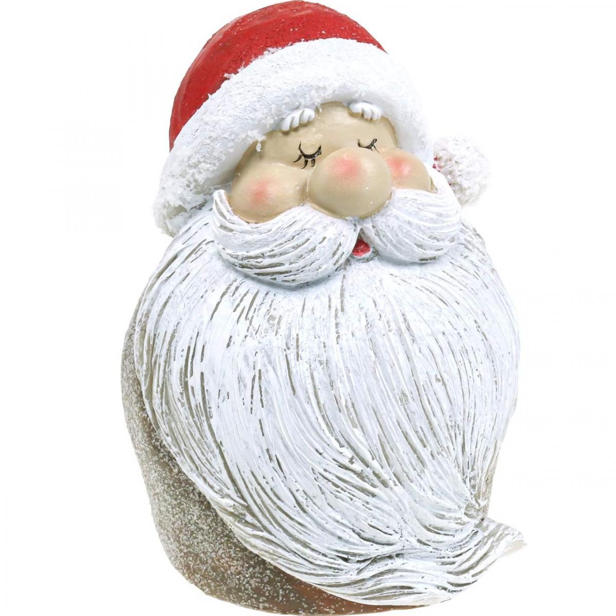 Viana Weihnachtsmann Weihnachtsmann Figur Santa Claus Deko Polyresin 15cm Rot Weiß