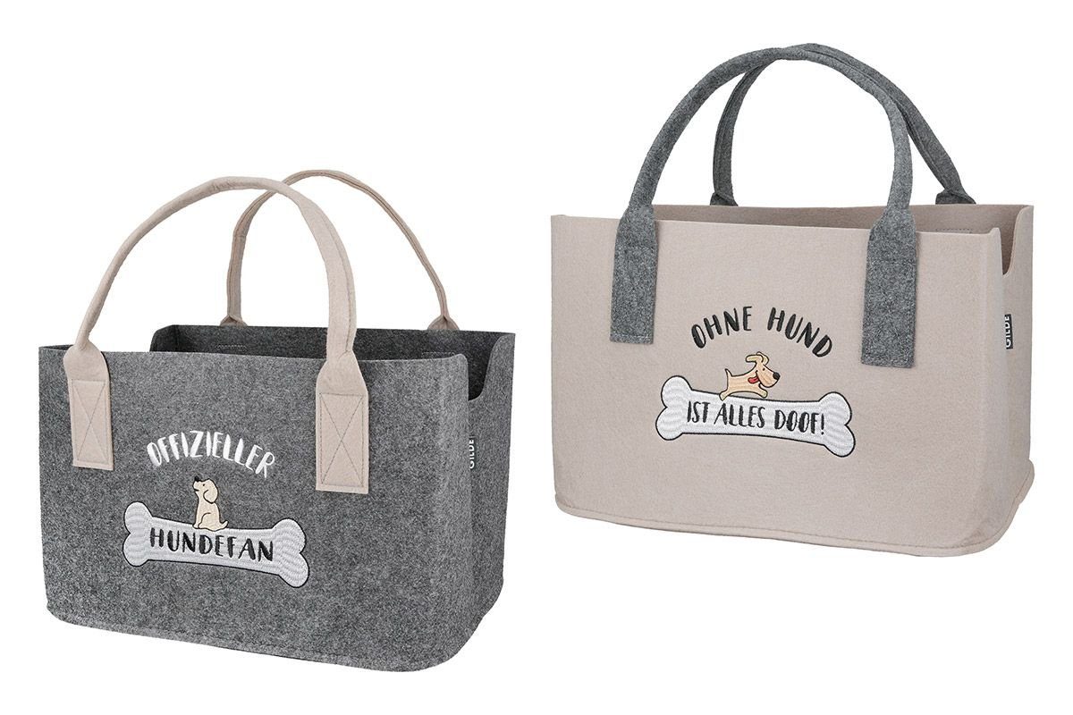 GILDE Dekoobjekt Filztasche Hundefan Shoppingtasche Tragetasche, Handtasche günstig online kaufen