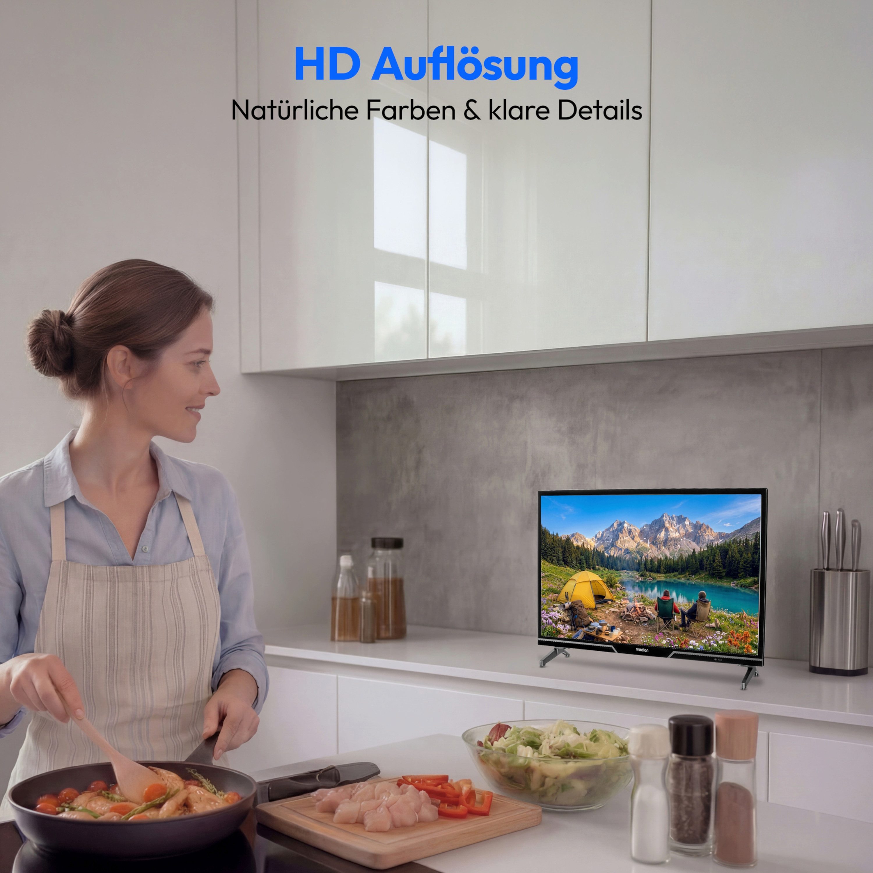 Medion® MD824100 LCD-LED Fernseher (59.8 cm/24 Zoll, 720p HD Ready, Android TV, HDR10, DTS HD, Virtual X, Playstore, Netflix, HBO Max, Prime Video)