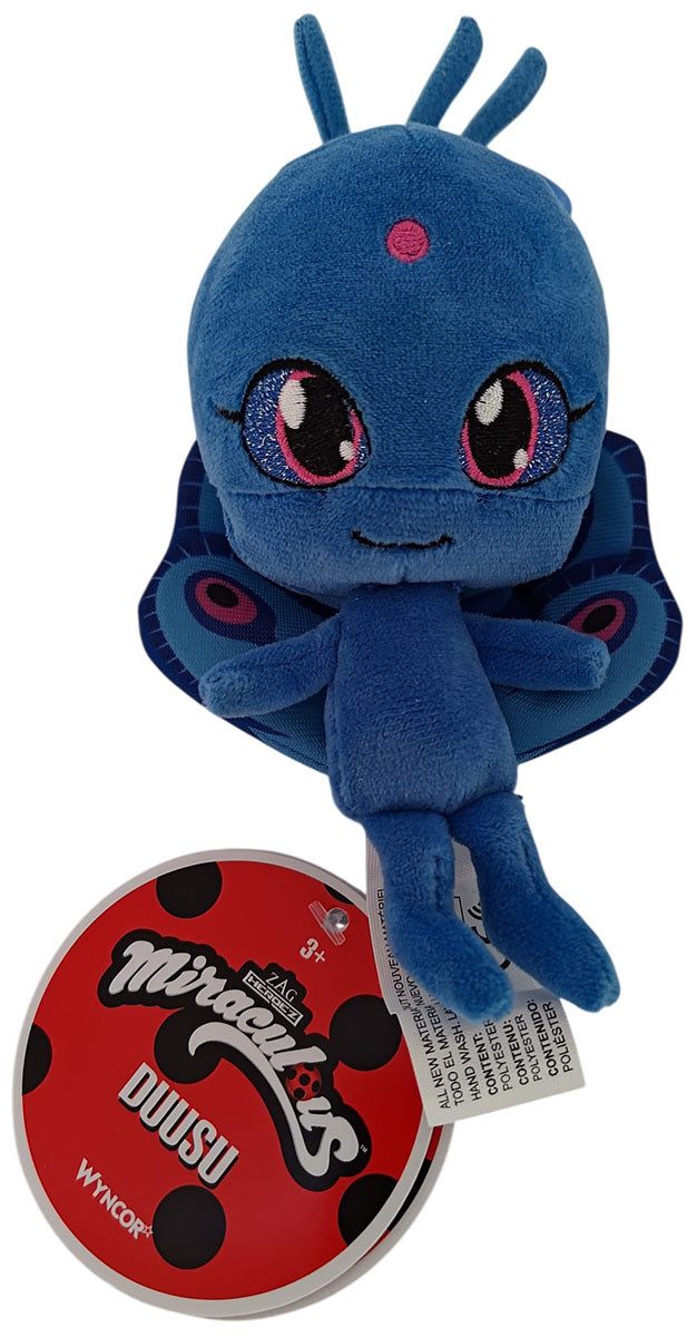 Miraculous Plüschfigur Miraculous Duusu Kwami Pfau Plüschtier mit Clip Pfau Miraculous Figur