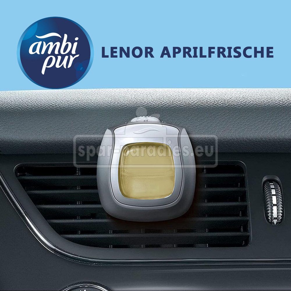 ambi pur Geruchsentferner Car Duftclips für das Auto Lenor Aprilfrische Duo-Pack, 2 x 2 ml (Duo-Pack)
