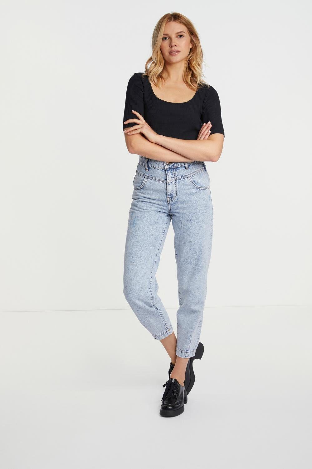 RICHROYAL Stretch-Jeans Slouchy blue denim organic günstig online kaufen
