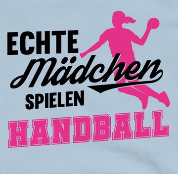 Shirtracer Hoodie Echte Mädchen spielen Handball - Sprungwurf Kinder Sport Kleidung