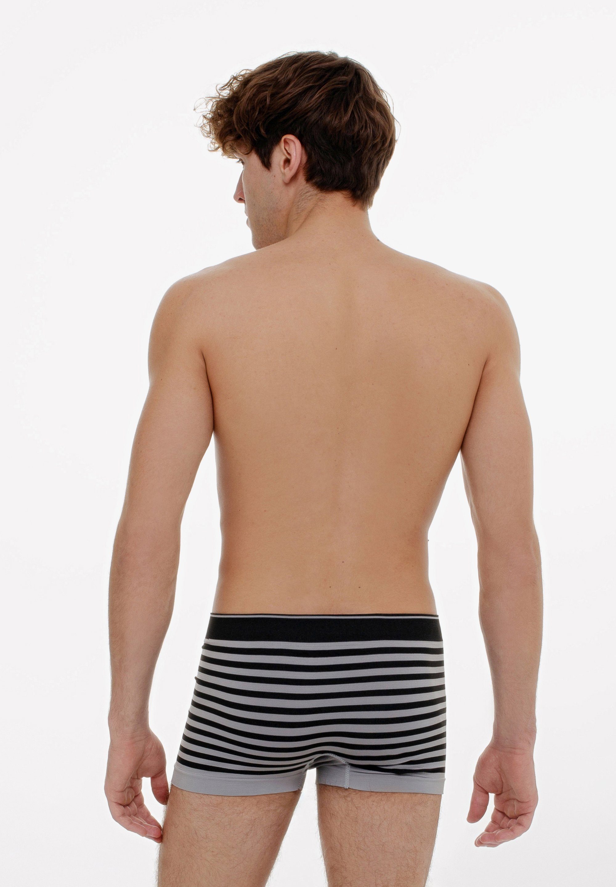 Fabio Farini Boxershorts Herren Unterhosen - Männer Retroshorts aus weicher Microfaser (4-St) im sportlichen Look mit Logoschriftzug