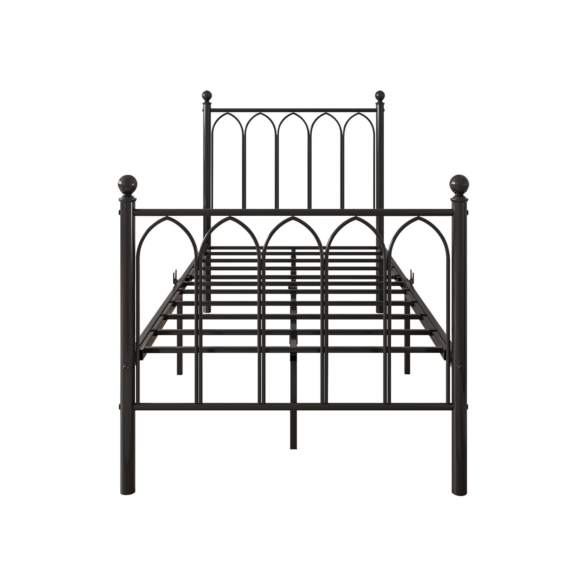 Metallbett Lattenrost REDOM Matratze Metallbett Rahmen Ohne Gästebett mit schwarz (90x190cm), Bett Doppelbett Jugendbett