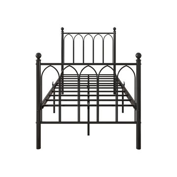 REDOM Metallbett Metallbett mit Lattenrost Gästebett Doppelbett Bett Rahmen Jugendbett (90x190cm), Ohne Matratze