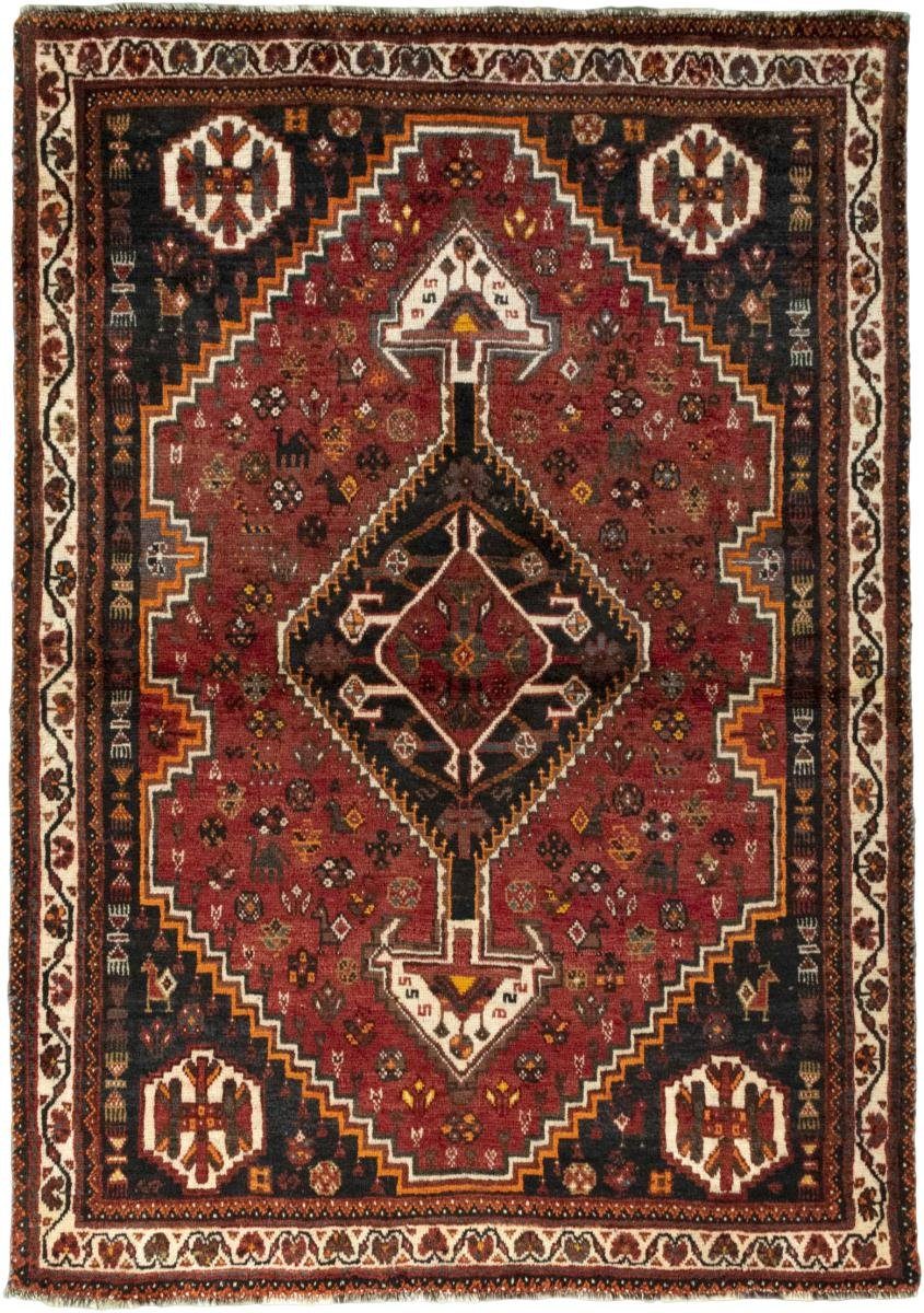 Orientteppich Shiraz 122x170 Handgeknüpfter Orientteppich / Perserteppich, Nain Trading, rechteckig, Höhe: 10 mm