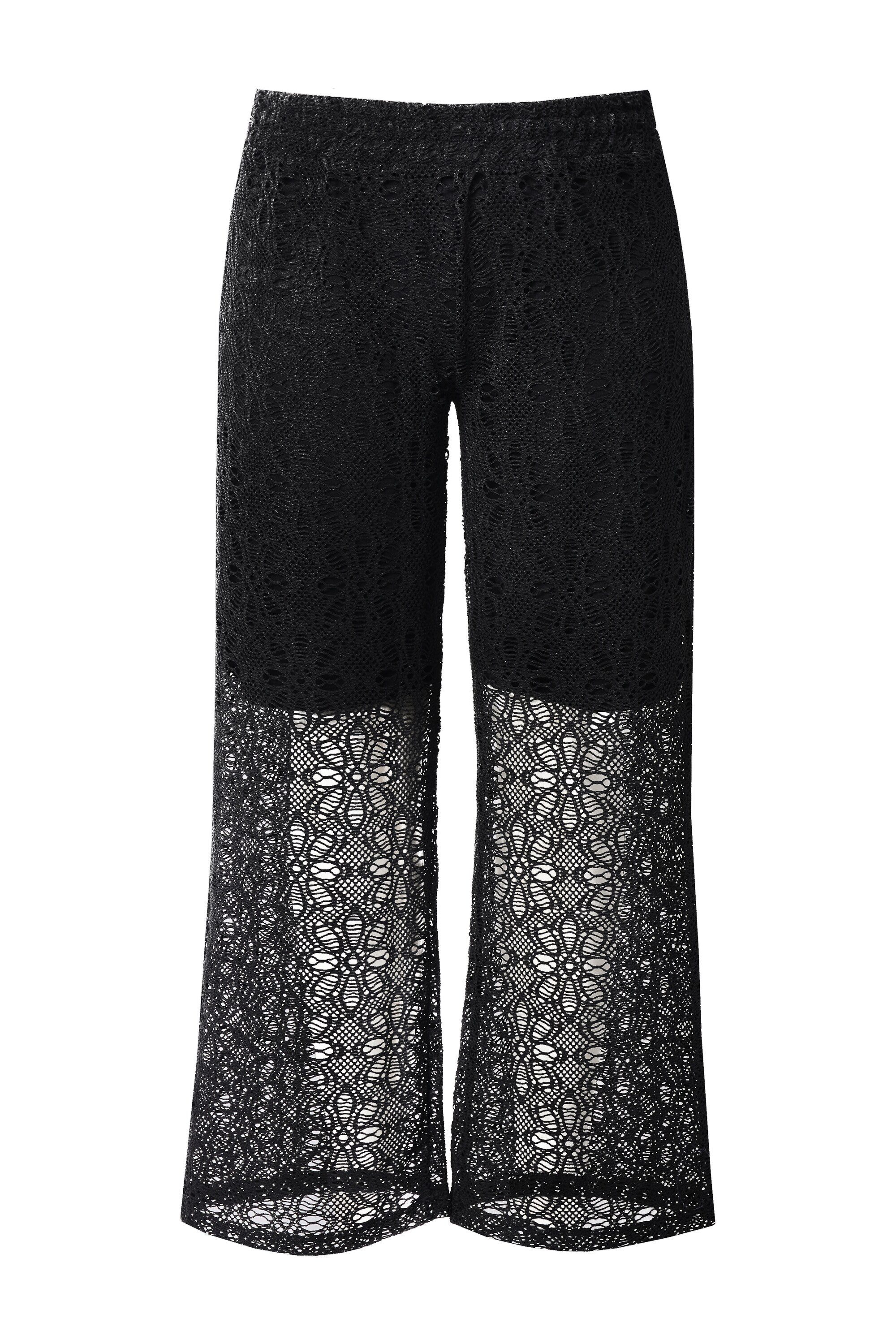 MIAMODA Funktionshose Spitzenhose gerades Bein Elastikbund günstig online kaufen