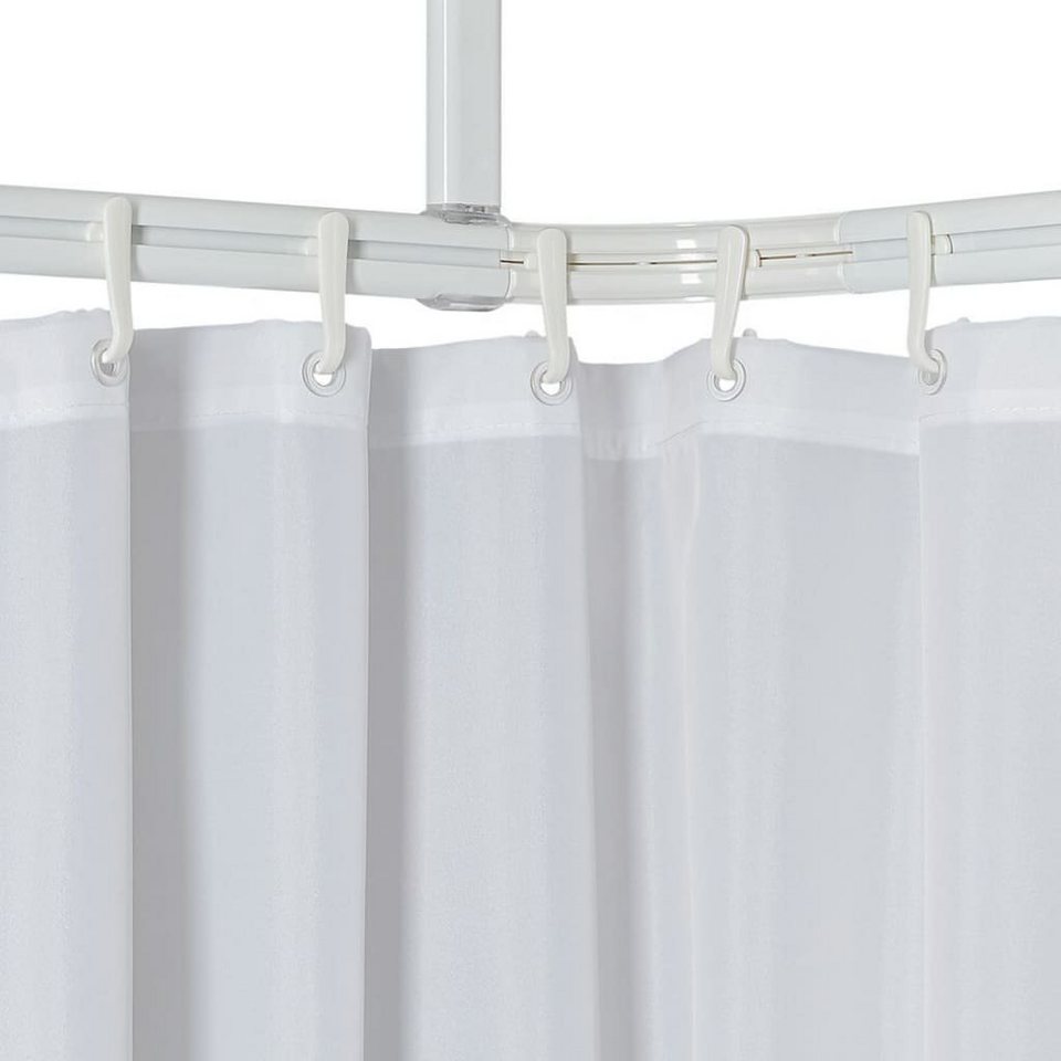 Duschvorhangstange Duschvorhangschienen-Set Easy-Roll Weiß, Sealskin,  Aluminium