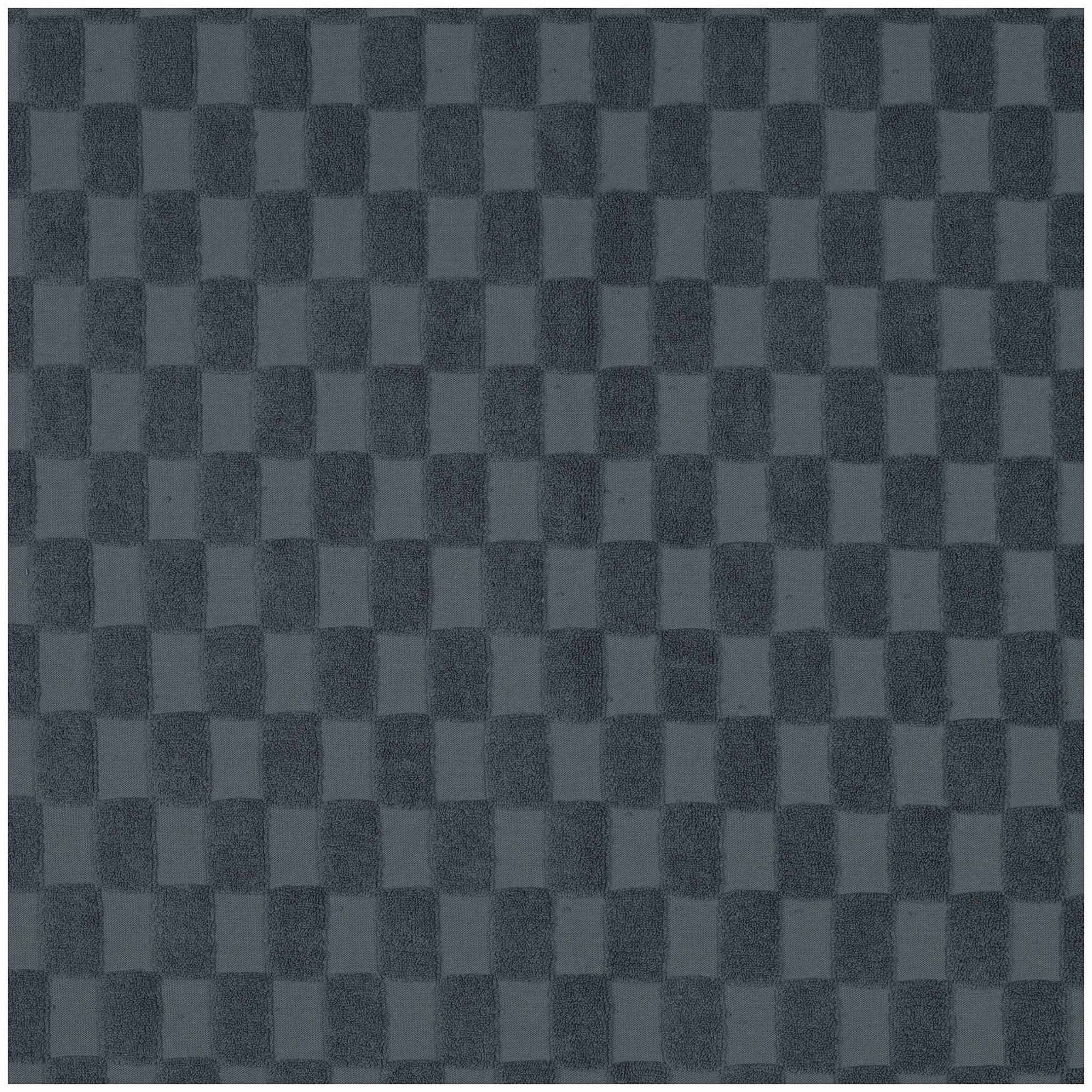 maDDma Stoff Jacquard-Frottee Karomuster ab 0,5m x 155cm uni Baumwolle Frottee, taubenblau