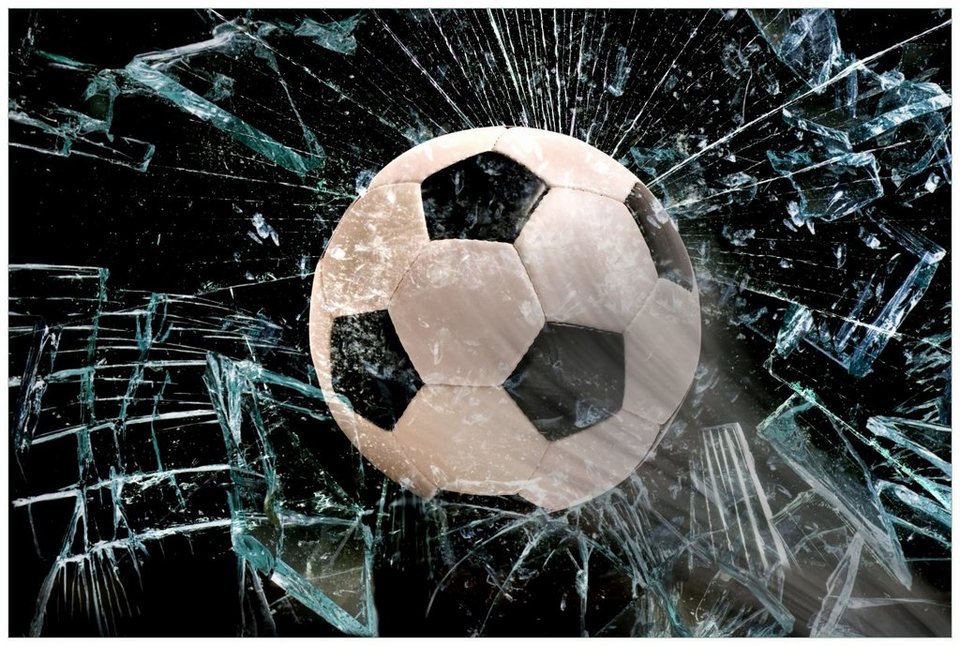 Wallario Wandfolie, Fußball im Fenster, Splitter und
