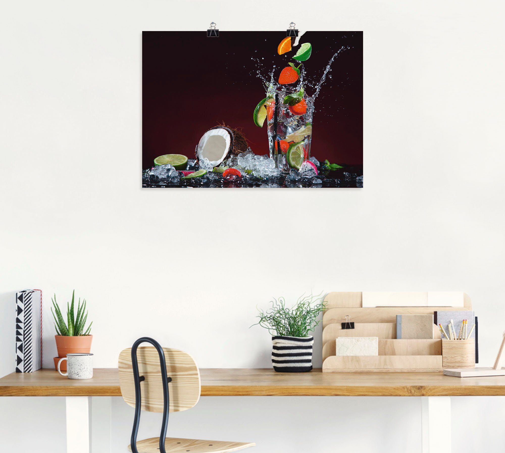 versch. in (1 als Fruchtcocktail, Poster Artland Wandbild Wandaufkleber Leinwandbild, Frischer Getränke St), Größen oder