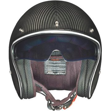 rueger-helmets Motorradhelm RC-591 Carbon Jethelm Motorradhelm Chopper Café Racer Sonnenvisier BobberRC-591 Carbon L