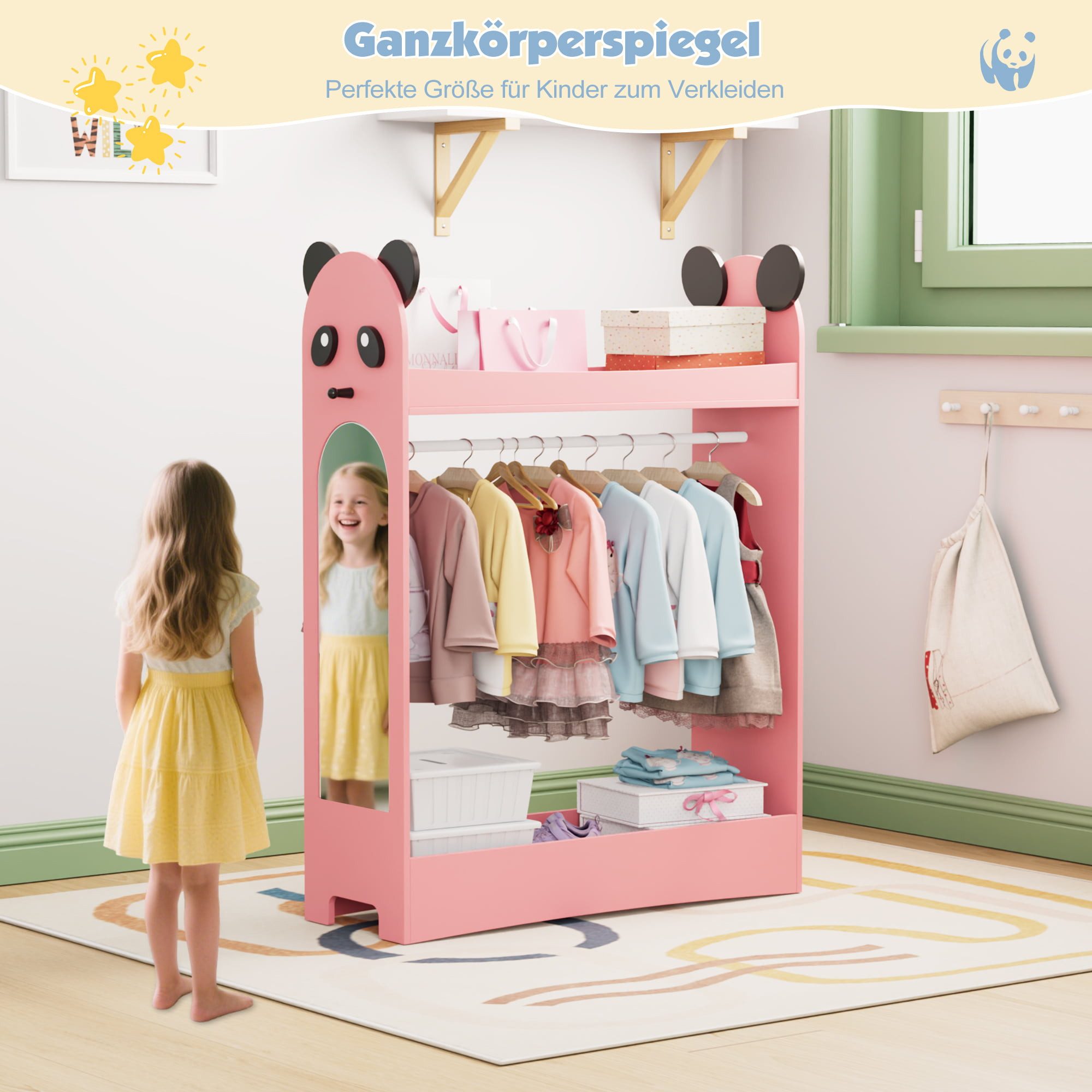 radelldar Kinderkleiderschrank Kleiderständer mit Kleiderstange (1-St) günstig online kaufen