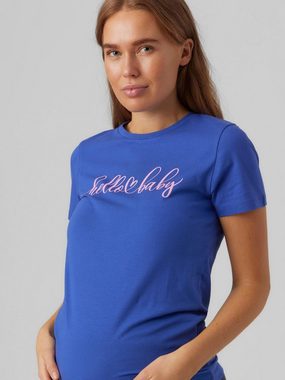 Mamalicious Umstandsshirt T-Shirt Schwangerschaft Umstands Oberteil Baumwolle MLSOMYA 5140 in Marineblau
