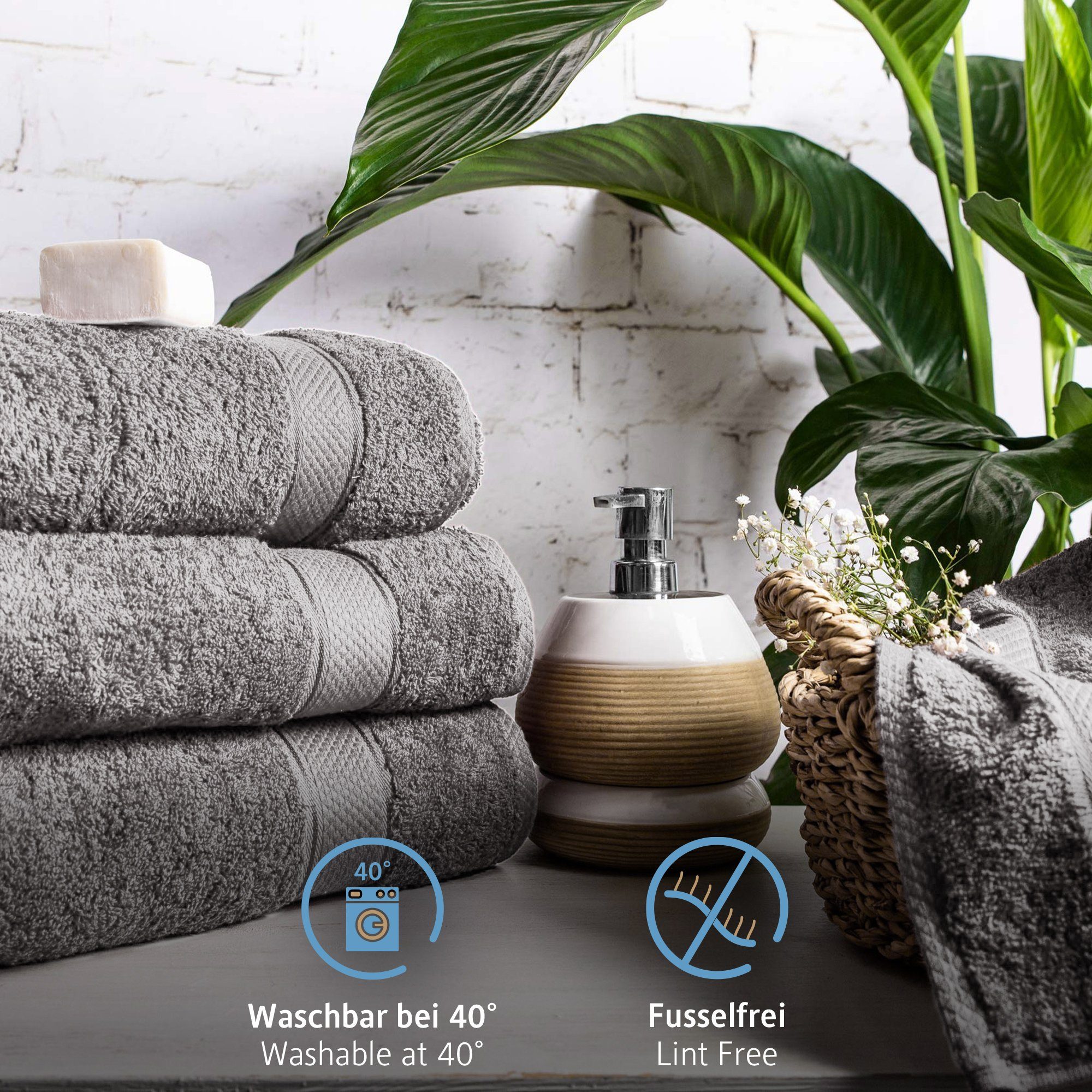 Komfortec Handtuch Set 50x100 cm aus 100 % Baumwolle, Frottee (Packung, 8-St), Handtücher Set, Weich, Towel