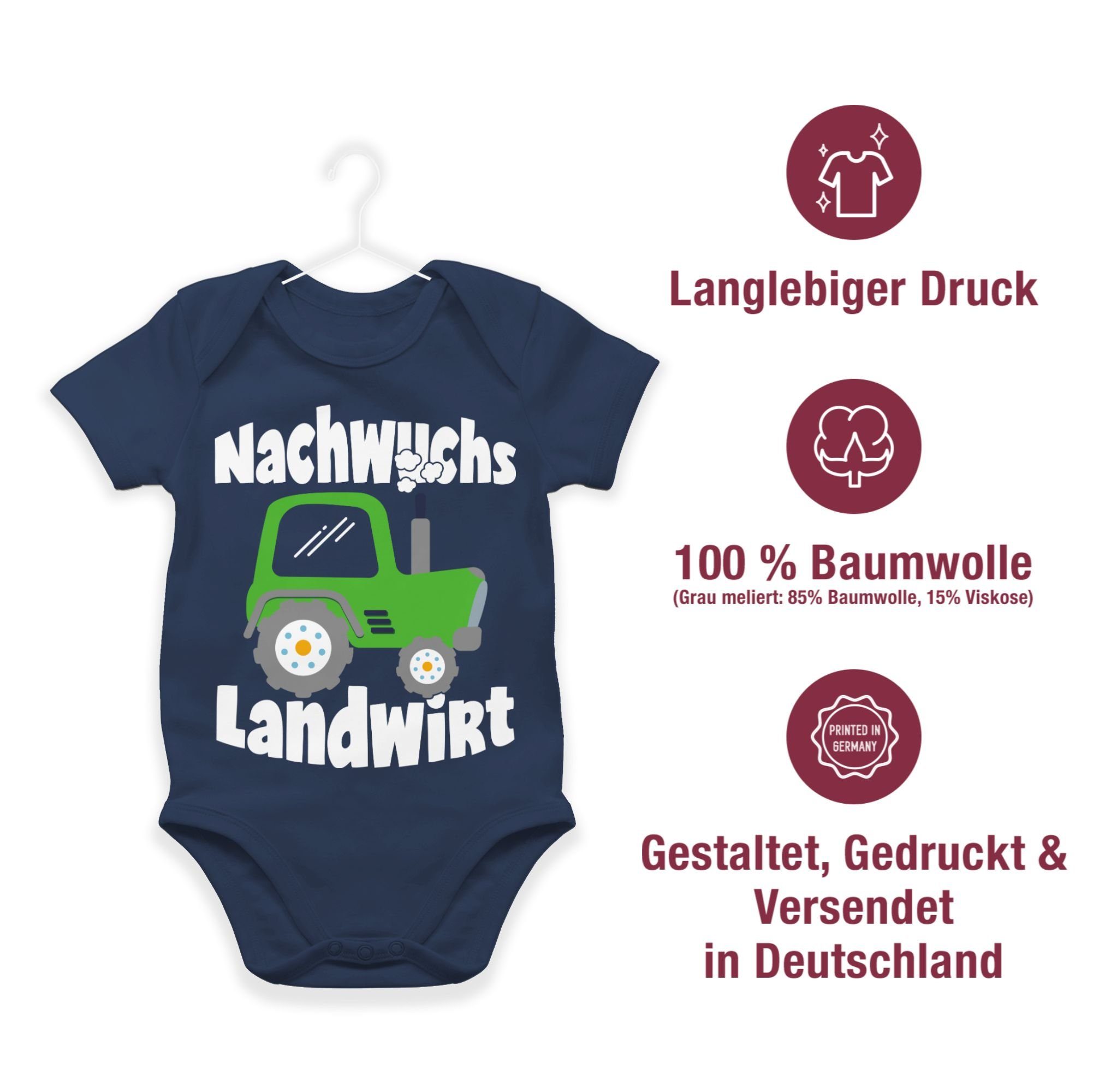 Blau 1 Landwirt Shirtracer Shirtbody Nachwuchs Navy Sprüche Baby weiß